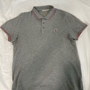 Moncler Gray Polo Shirt for Men